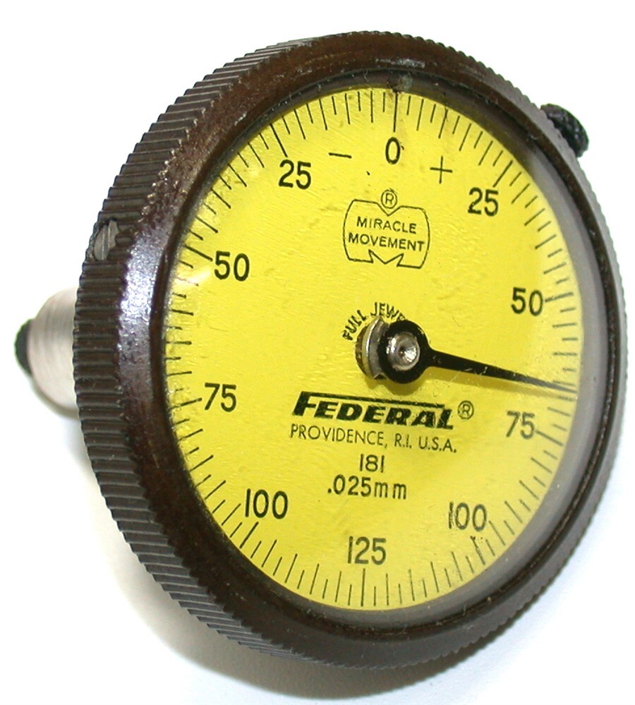 Federal Dial .025mm Perpendicular Metric Indicator Model I8I