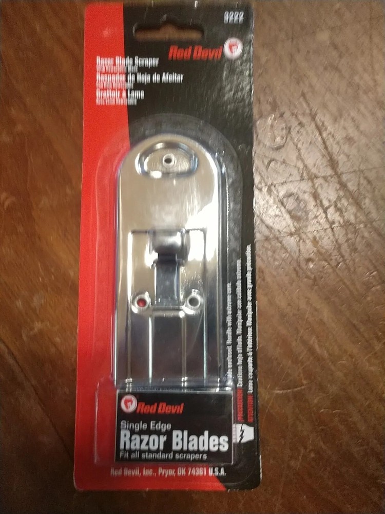 Red Devil Retractable Window Razor Blade Scraper & 5x Edge Razor blades (LLB-21)