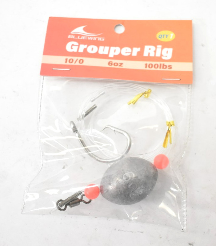 Bluewing Grouper Rig 10/0 6 oz 100lbs Egg Sinker Weight Replacement Set