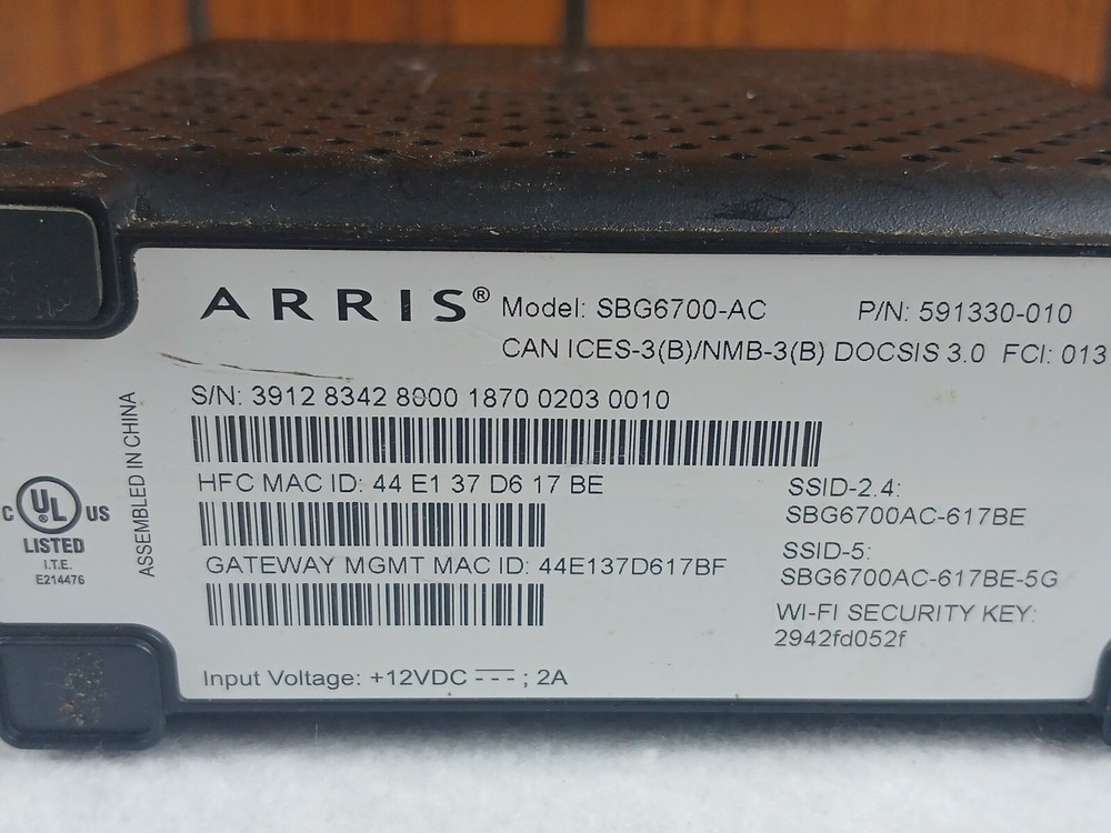 Arris SBG6700AC Modem
