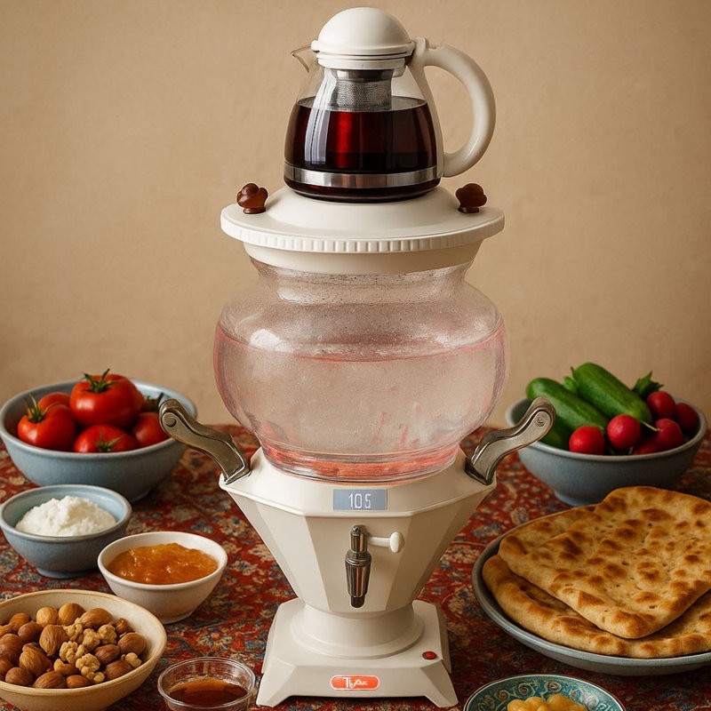 Electric Samovar Digital Display Russian Persian Turkish Tea Maker Water Kett...