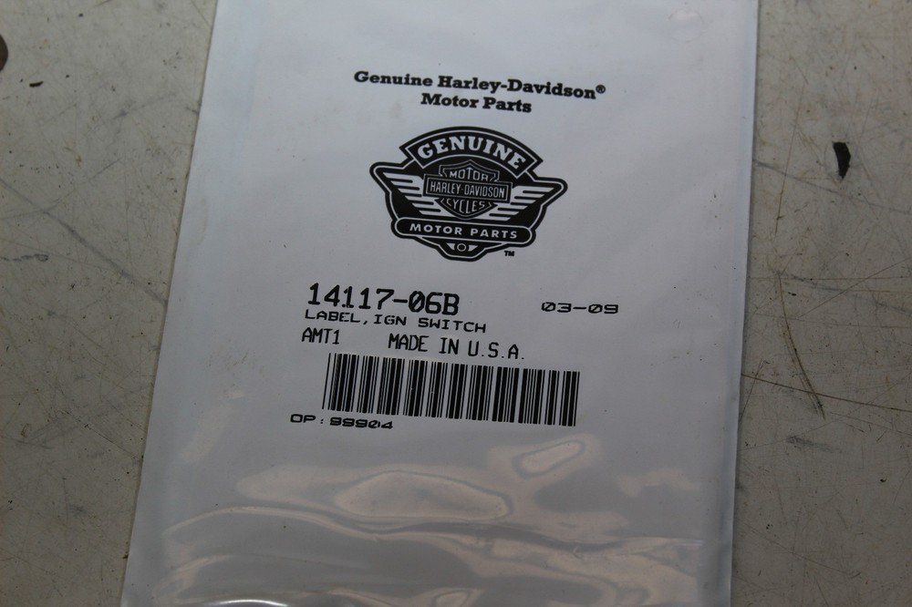 10-13 Dyna Street Bob Low Rider OEM Fork Lock Ignition Switch Lock Label