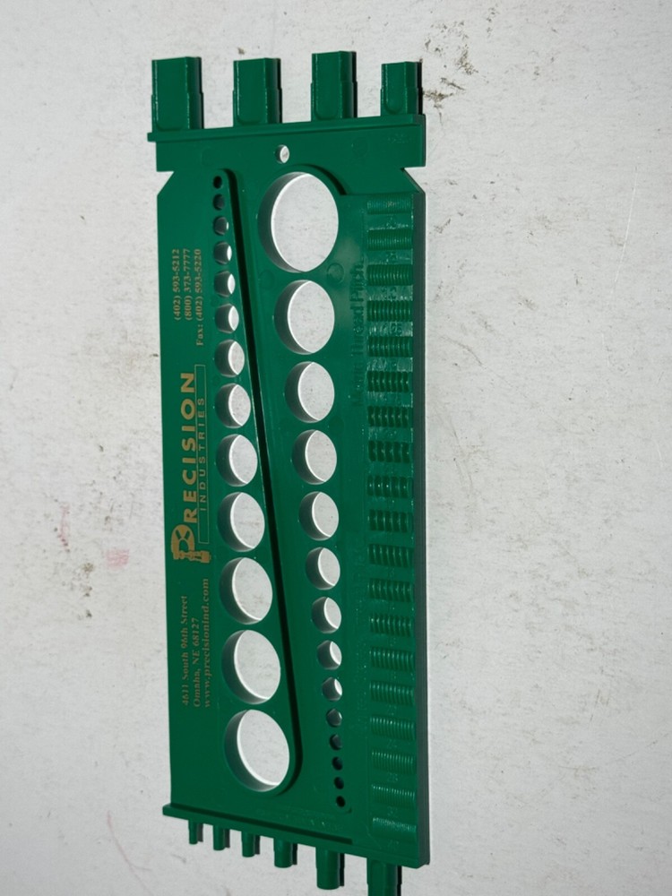 Precision Industries Thread Size Template