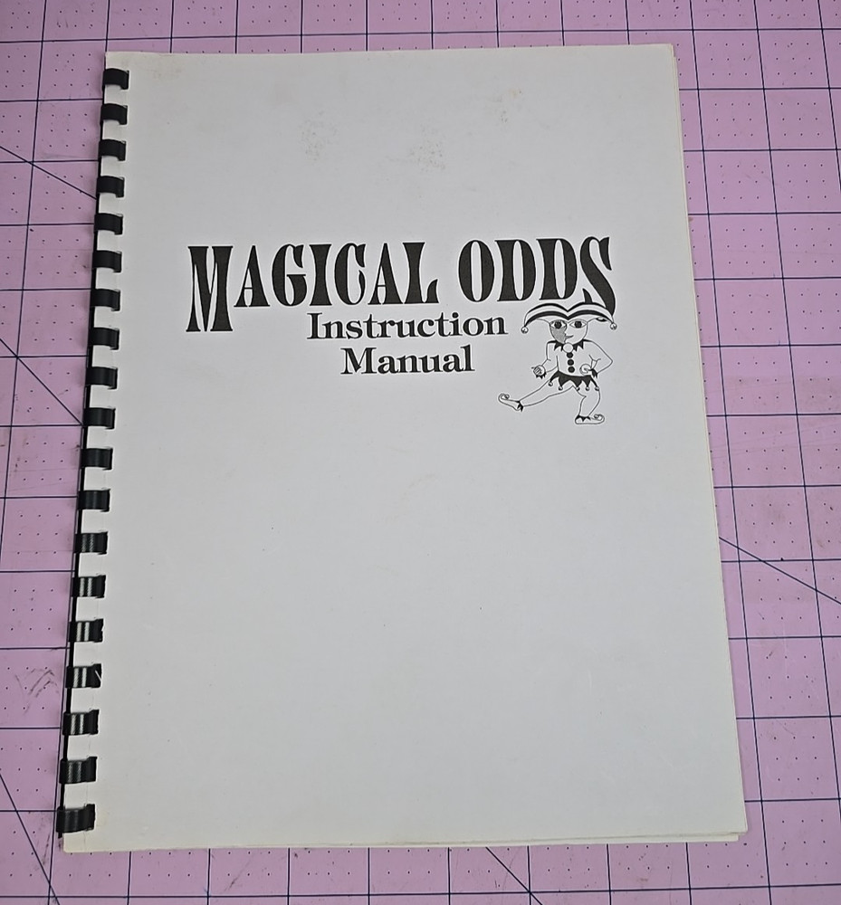 MAGICAL ODDS arcade manual Sigma Enterprises