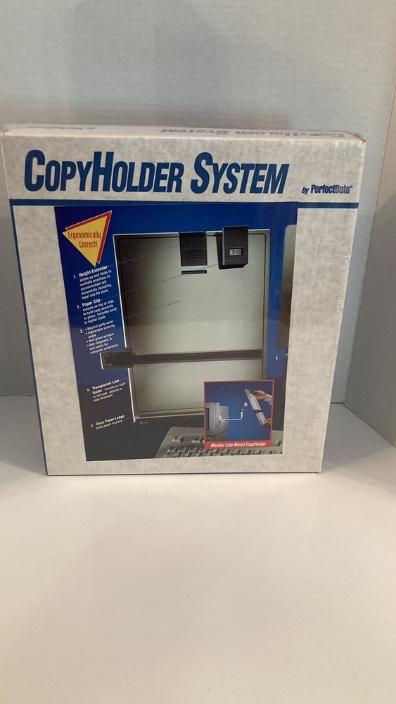 PERFECT DATA COPY Paper Document HOLDER SYSTEM Hands Free Eye Level NEW Sealed