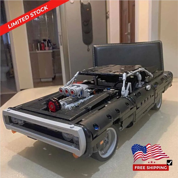 1077PCS Technical Dodge Charger Racing Car Building Blocks Moc Model Bricks