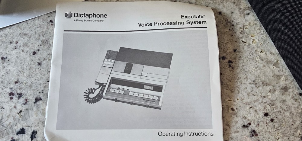 Dictaphone 3710 Microcassette Desktop Voice Processor Exectalk Complete System