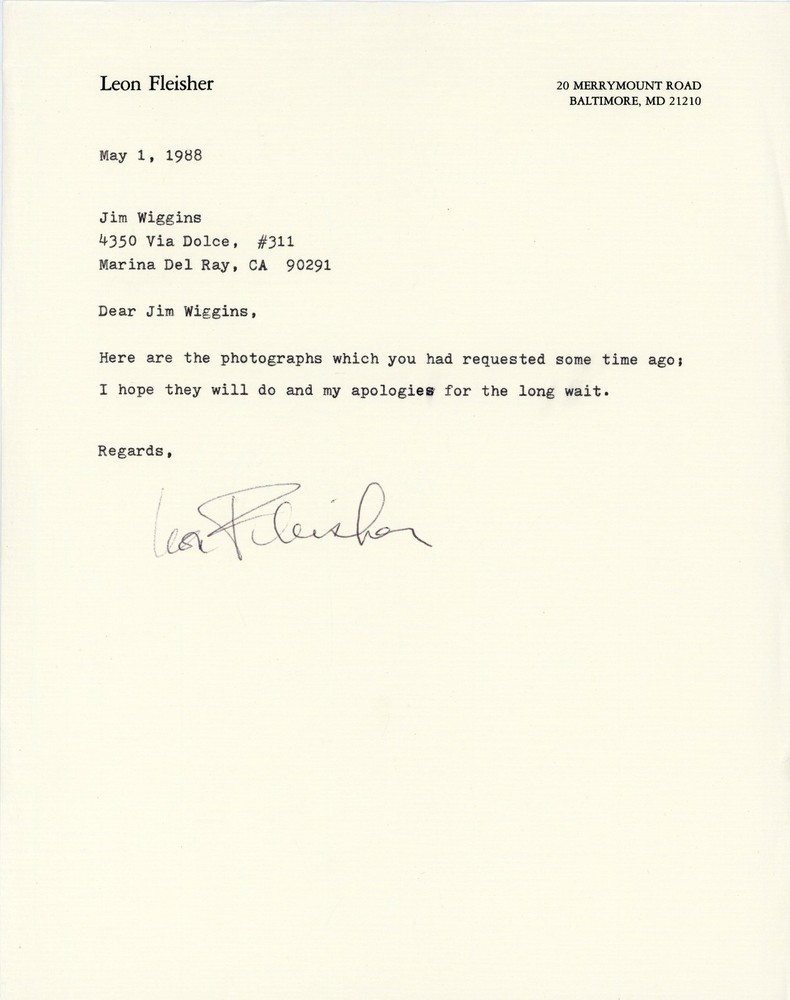 Leon Fleisher - TSL Dated 1988