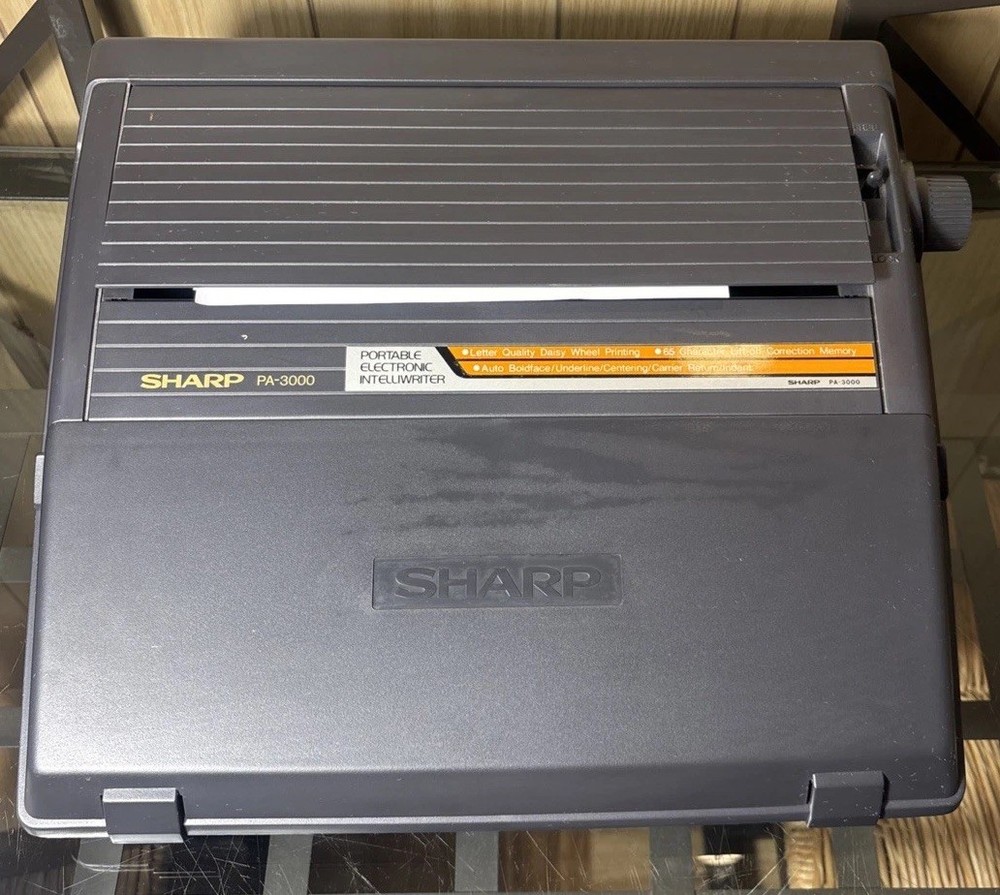 Sharp PA-3000 Portable Electronic Intelliwriter typewriter Tested