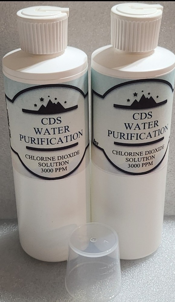 CDS Water Purification -2 Bottles  8oz  240ml.
