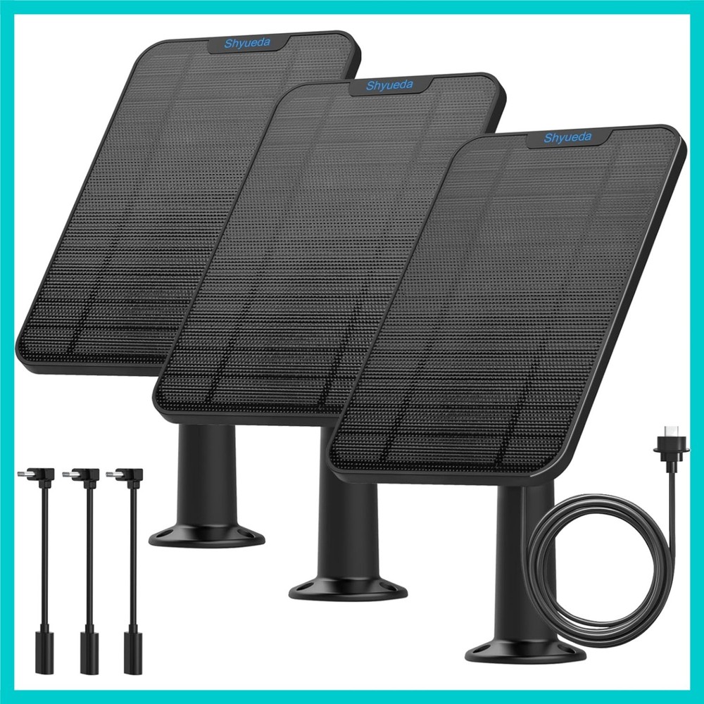 4W High Efficiency Solar Panel for Blink Cameras with Waterproof Cable & Mounts