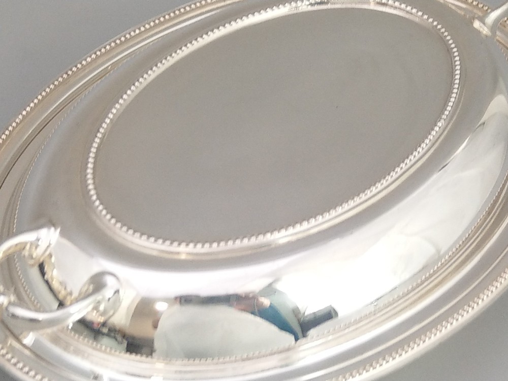 Small Oval Meat Serving Dish Silver-Plated Walker Hall