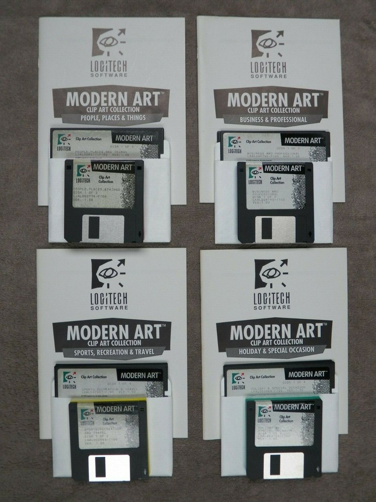Modern Art Clip Art Collection Logitech Software 4 Collections with User Guides