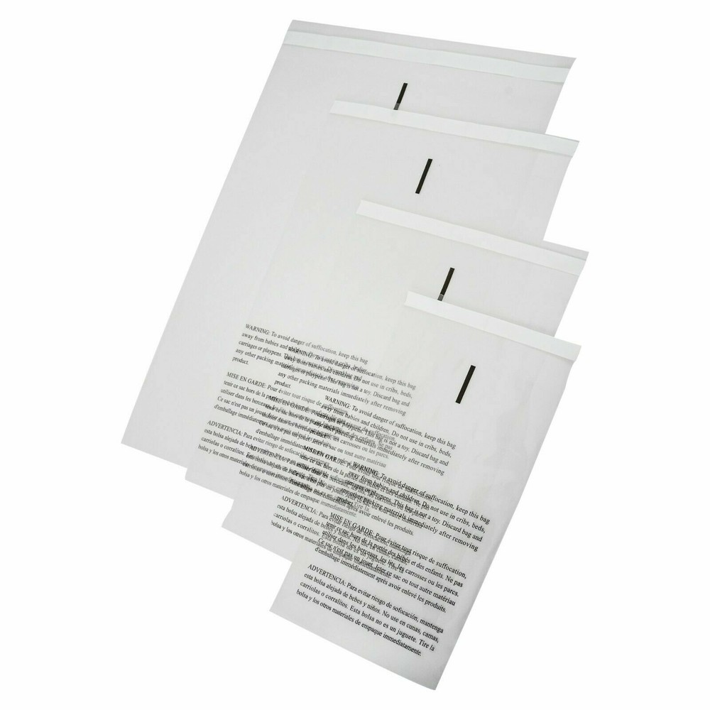 Suffocation Warning Clear Poly Bags