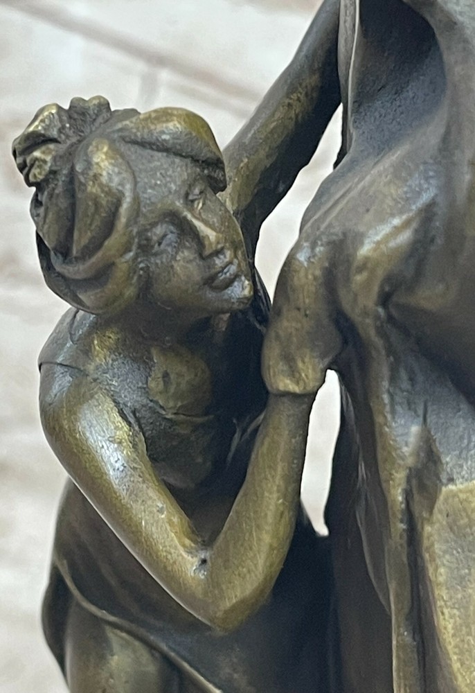 Hand Made Sexy Lady Behind Wall Made by Lost Wax Method 100% Solid Bronze