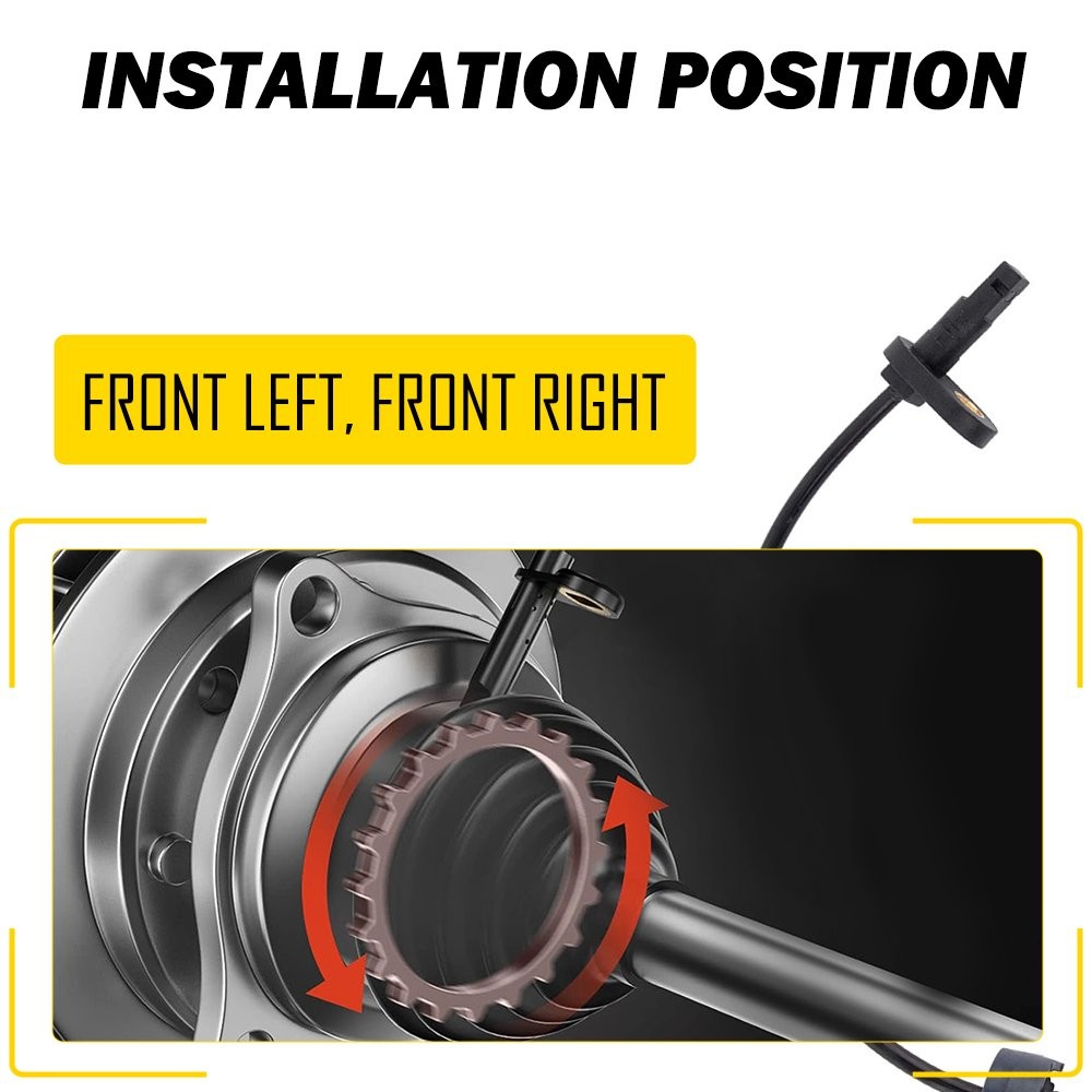 Black ABS Wheel Civic Fits Sensor 2006-2011 Honda Speed Front left/Front right