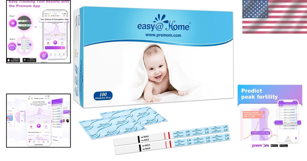 100-Pack Ovulation Strips - Fertility Predictor Kit