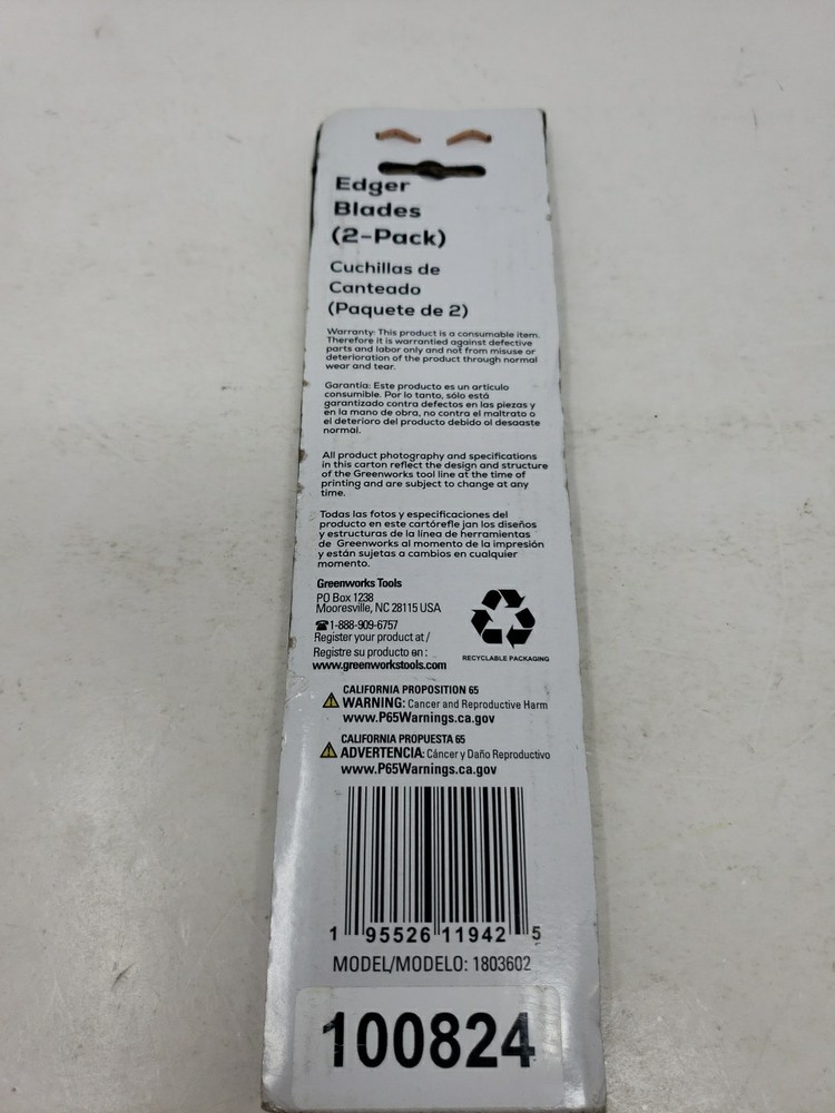 Greenworks 1803602 Edger Blades