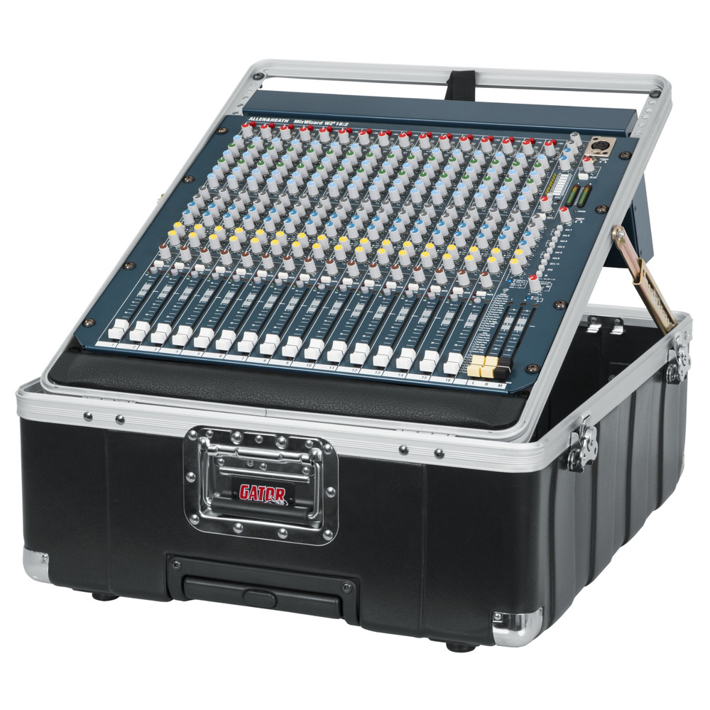 Gator Cases Lightweight ATA Molded 12U Pop-Up Mixer Case; Wheels and Pull Handle