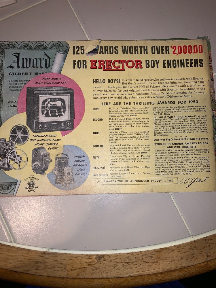Vintage 1949 American Flyer Erector Catalog
