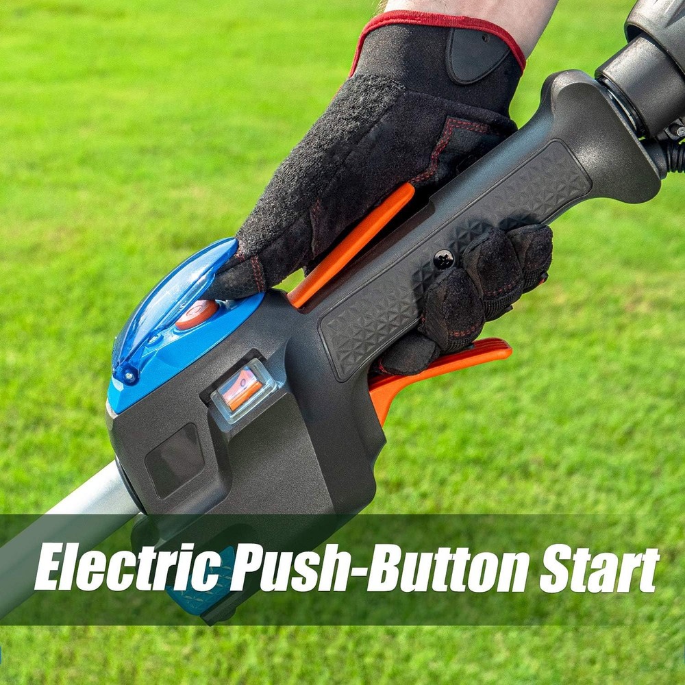 LawnMaster NPTGSP2517A No Pull Gas Grass Trimmer 25cc