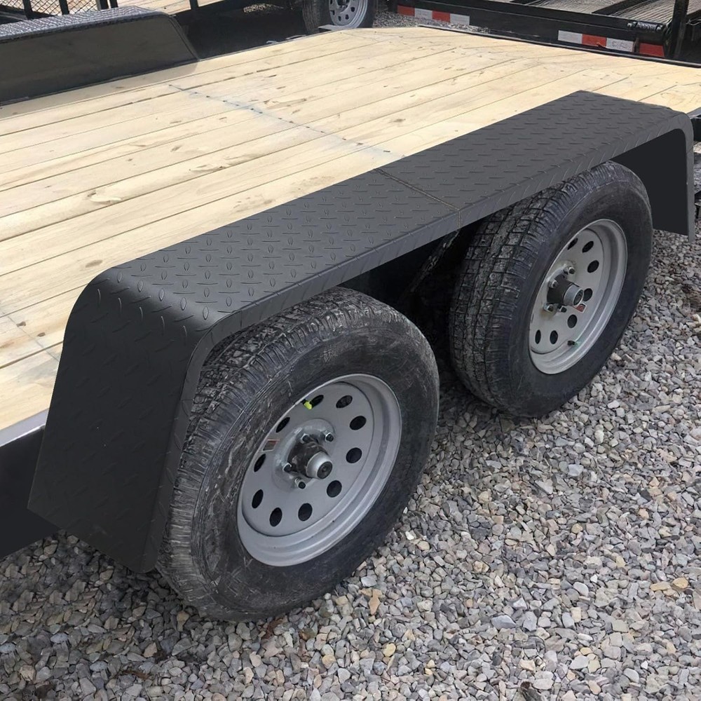 Heavy Duty Tandem Axle Trailer Fenders 13-15" Steel 2Pcs Detachable Wheel Guards
