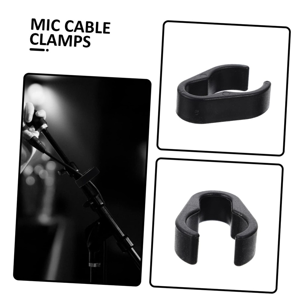 10Pcs Microphone Cable Clip, Microphone Bracket Cable Clip, Plastic Wire s, P...