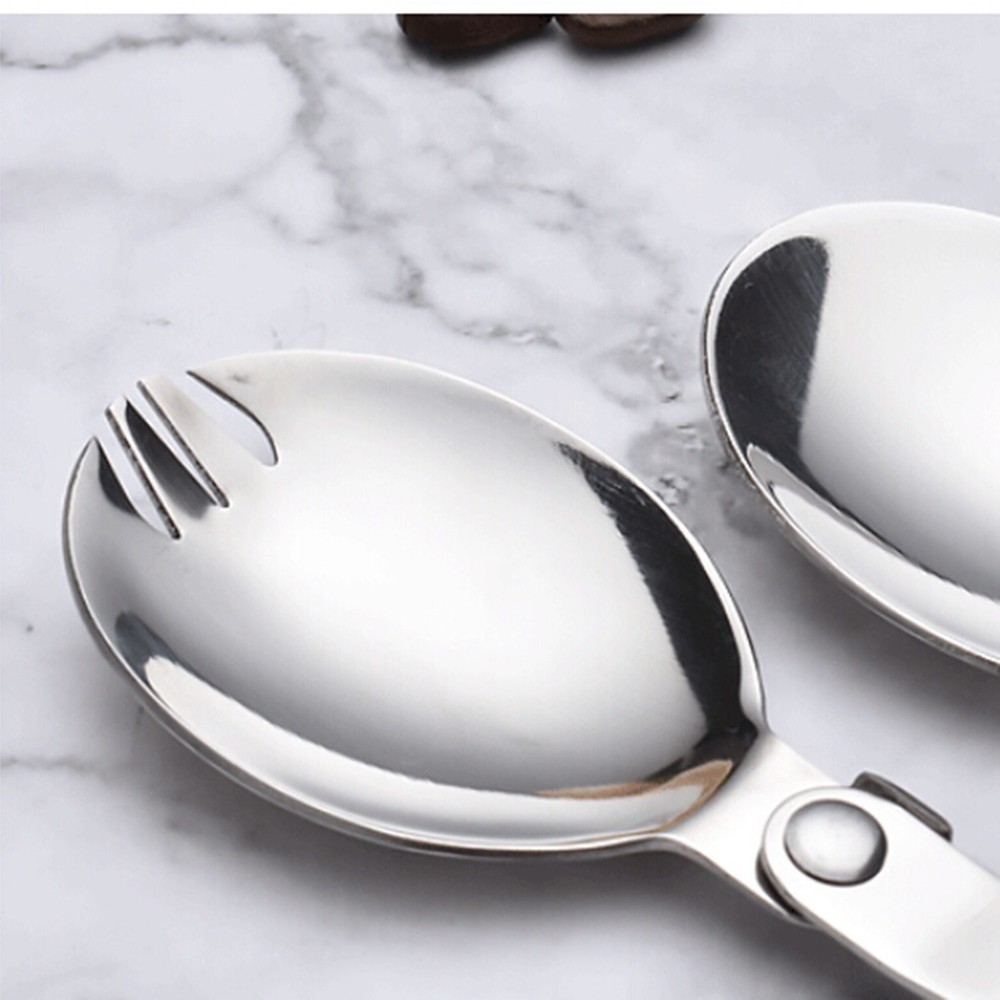 Multifunctional Outdoor Tableware Foldable Utensils Convenient Spoon