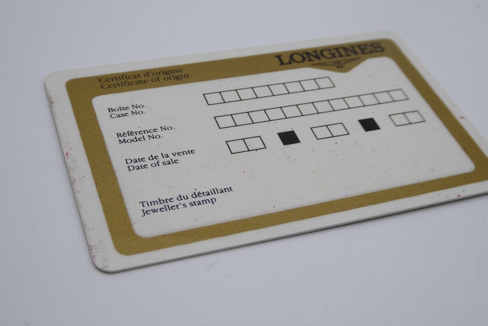 Longines Vintage Warranty