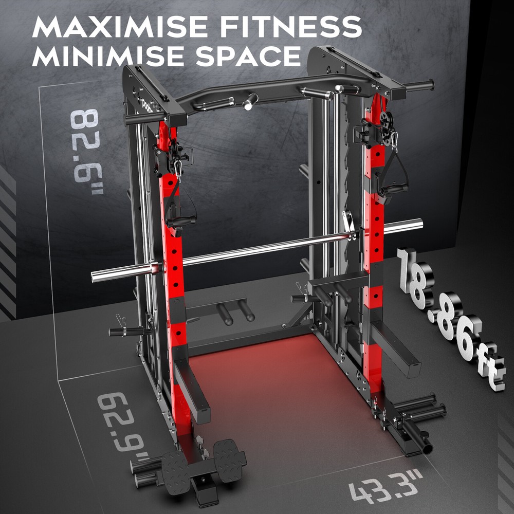 Multi-Functional Machine Power Cage Home Gym Workout Machine Strength Training