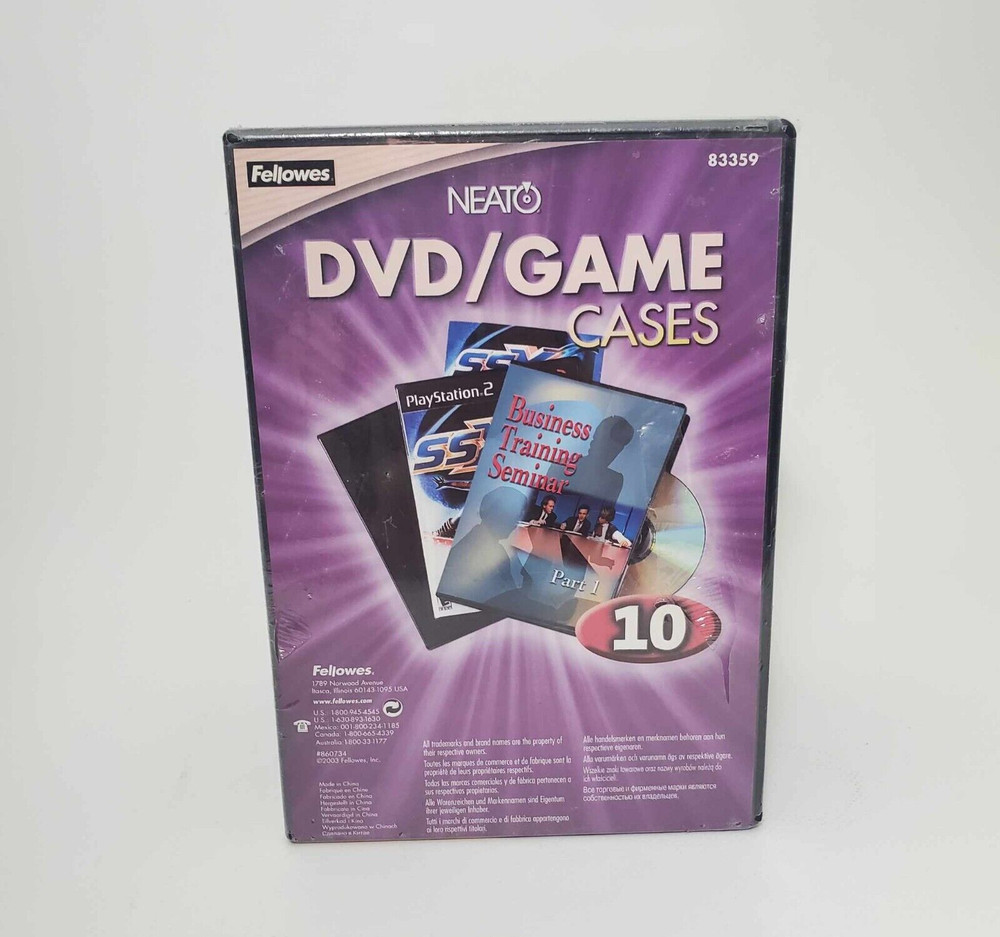 NEATO DVD/Game Cases Clear Front And Back Display Inserts 10 pack -NEW