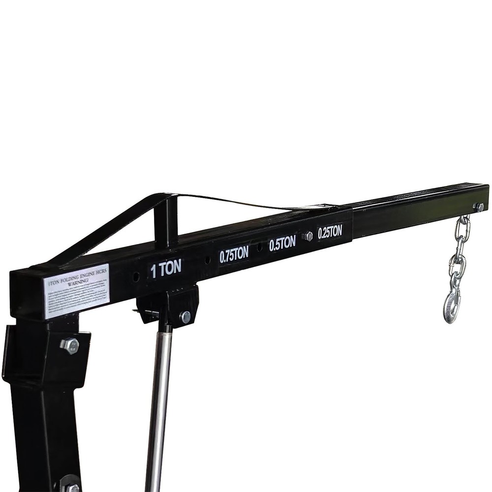 Adjustable Foldable Hydraulic Engine Hoist Crane Lift 4 Adjustable Position 1Ton