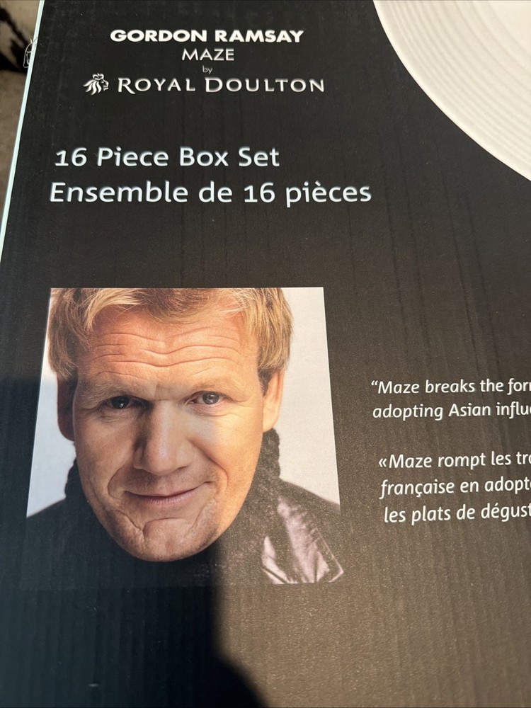 Exclusively for Gordon Ramsay Maze White 16-Piece Dinnerware Set