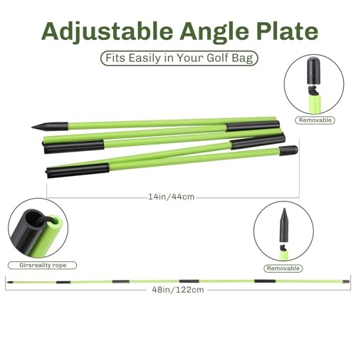 Upgraded Golf Alignment Stick Holder with Anti-Tip Base, Golf Swing Plane