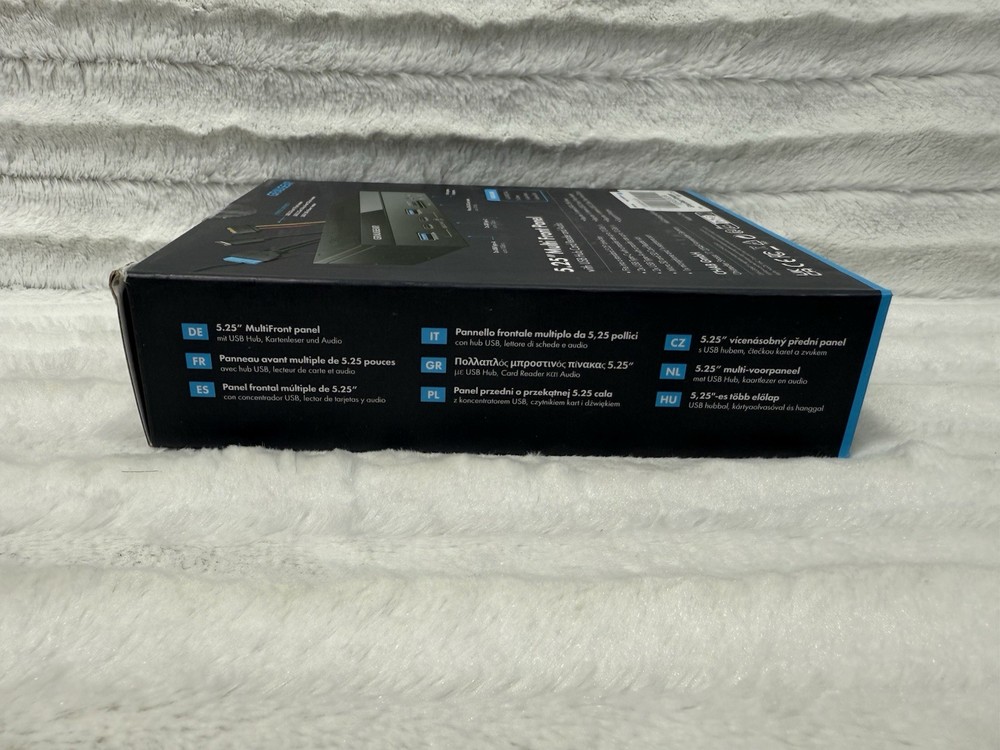 GRAUGEAR 5.25 Inch 10Gbps USB 3.2 PC Front Panel Card Reader with Audio Black