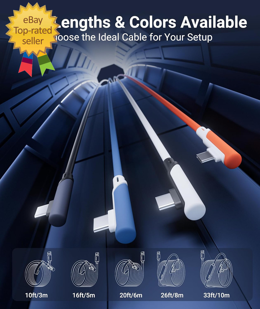 Link Cable 20 FT Compatible with Oculus/Meta Quest 3/Meta Quest 3S