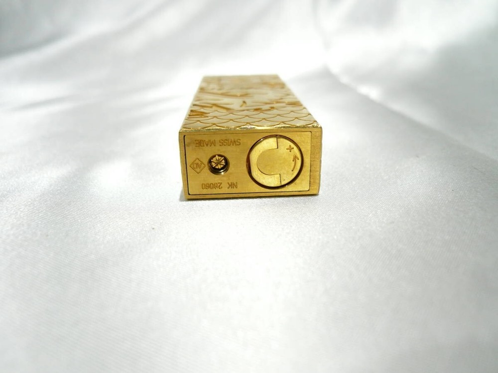 WORKING Dunhill gas Lighter gold without box