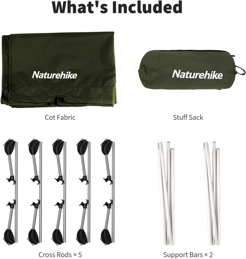 Greenwild Camping Cot, Ultralight Folding Backpacking Cot, 60-Second Easy Set-Up