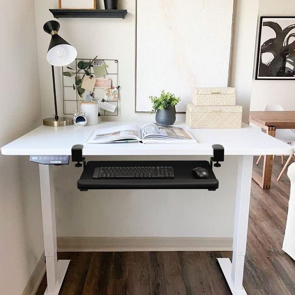 FlexiSpot Large Keyboard Tray Under Desk Ergonomic (Black)
