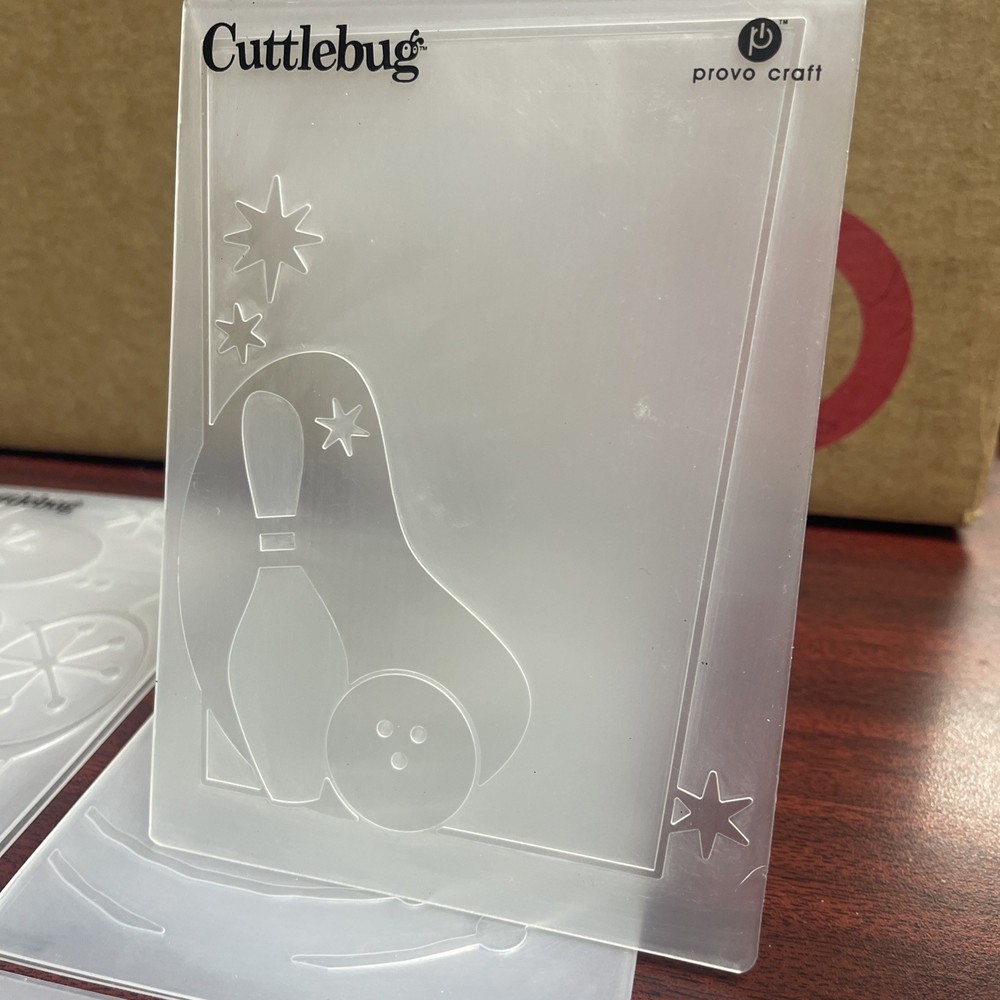 Cuttlebug Embossing Folders Lot Mickey Mouse & Misc Of 5