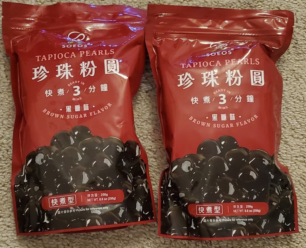 Tapioka Pearls brown sugar flavor x 2 count