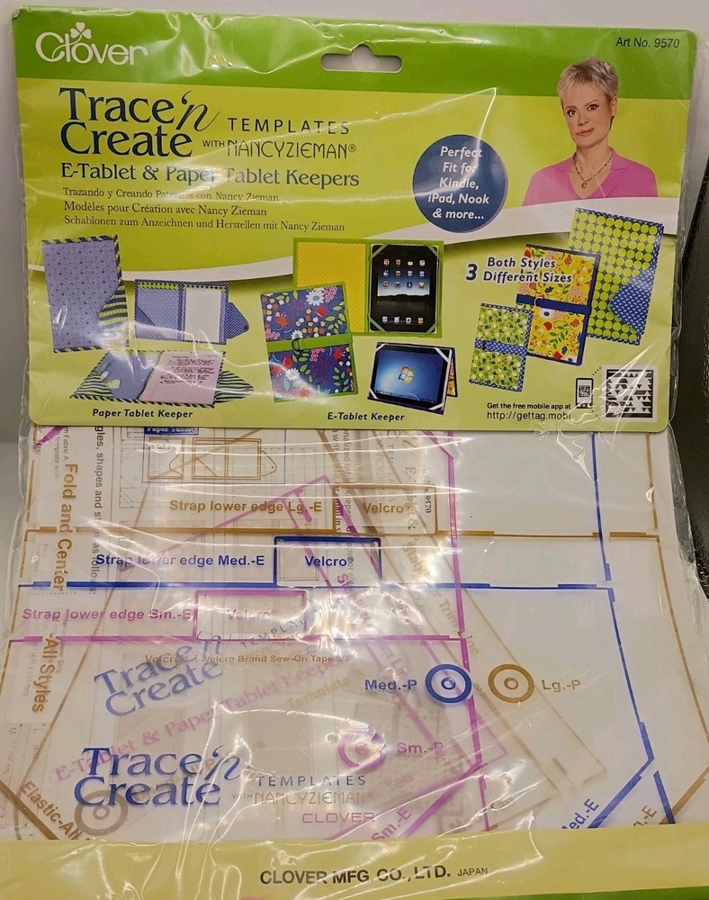 Nancy Zieman Clover Trace n Create Paper E Tablet Keepers Template 9570
