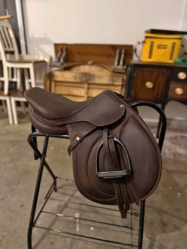 Antarès Evolution-D Custom Jump Saddle – Buffalo Leather – Excellent Condition