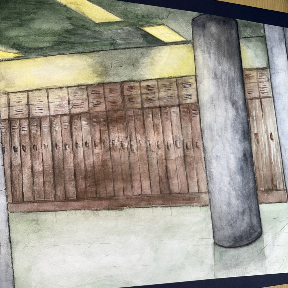 School hallway Production Background #3162
