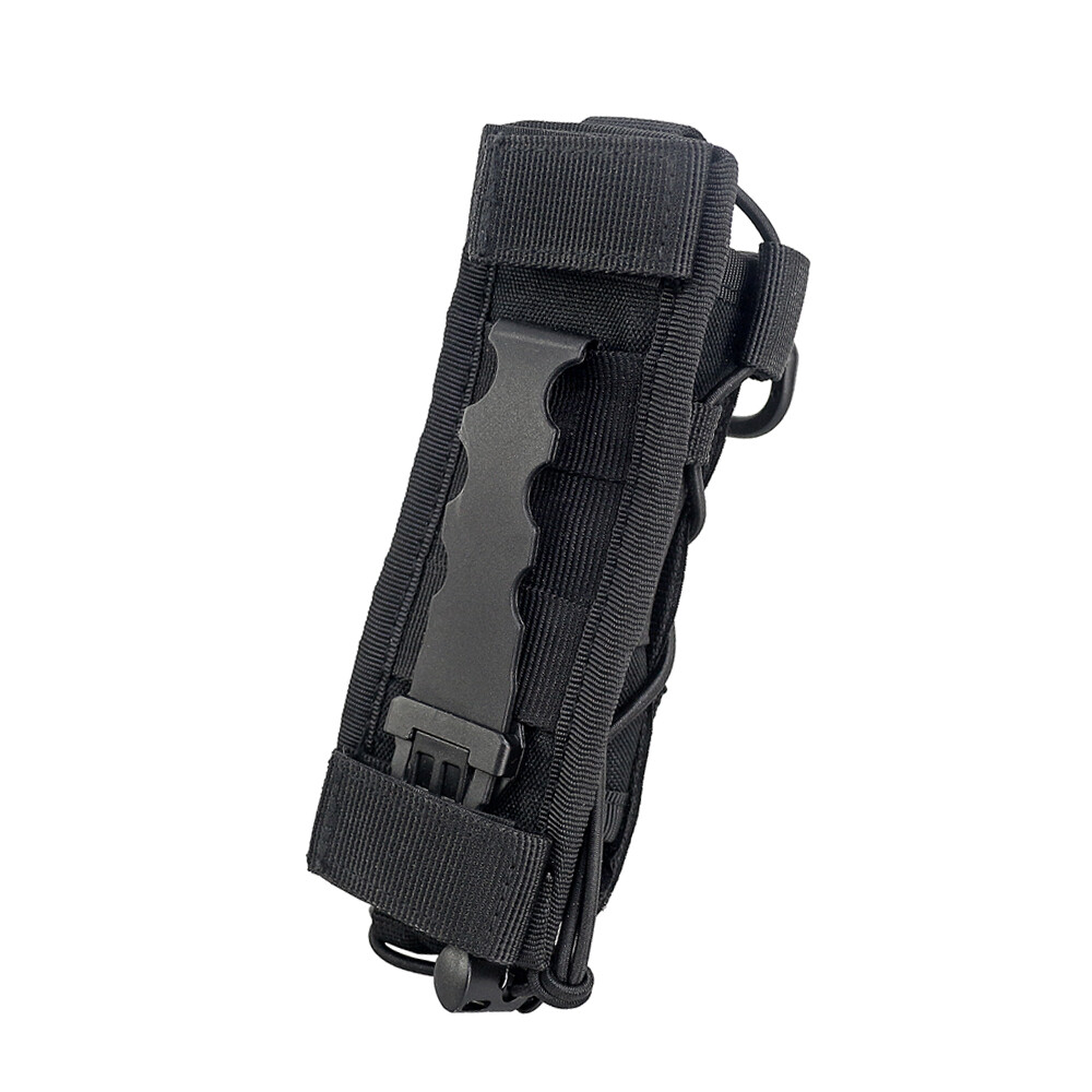 Tactical Molle Flashlight Holster Utility Heavy Duty Pouch Horizontal Carrying