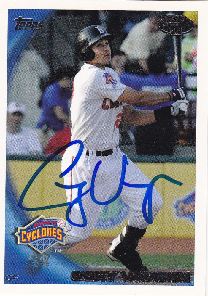 CORY VAUGHN BROOKLYN CYCLONES SIGNED 2010 TOPPS PRO DEBUT CARD SDSU AZTECS
