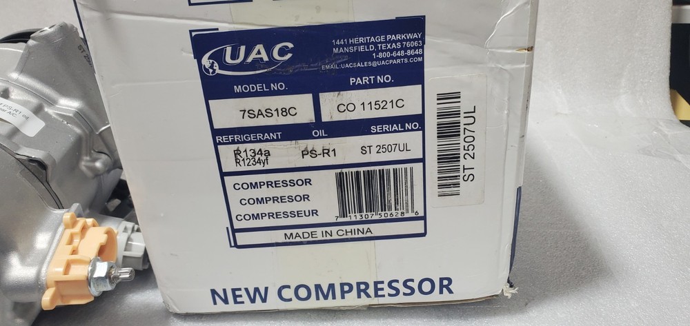 A/C Compressor-7sas18a Compressor Assembly UAC CO 11521C