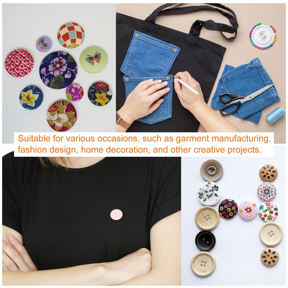 500 Set Button Supplies 24L(15mm/0.6") for Button Maker Machine