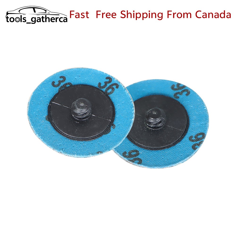 25X2" 36 Grit Zirconia + Grind Aid Quick Change Sanding Discs Type