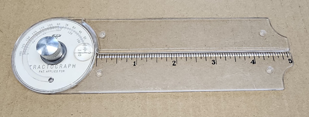 Vintage Pickett & Eckel Tractograph Adjustable Precision Angle Protractor